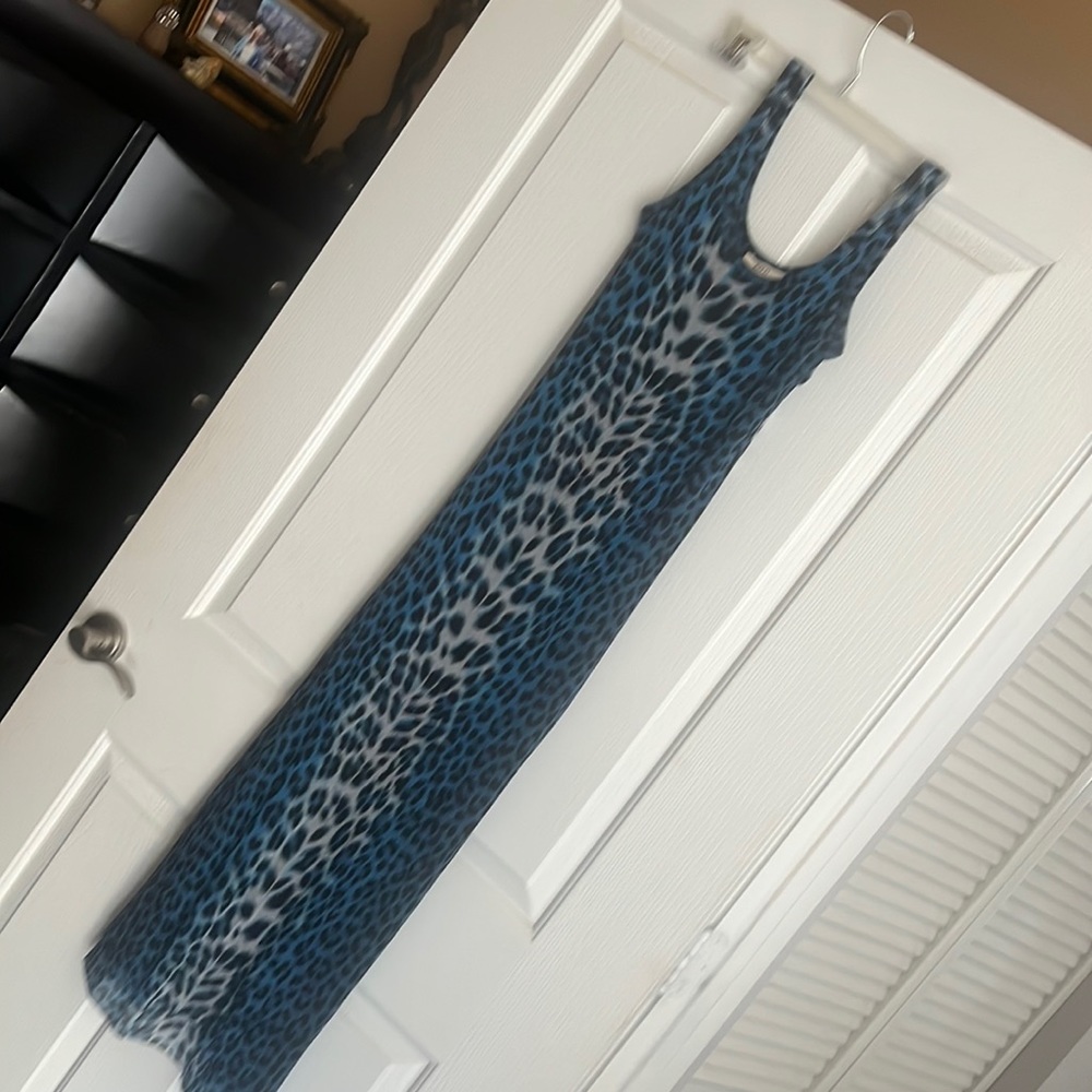 Leopard print midi dress made on Italy